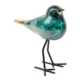 Côté table – Décoration moineau à poser « Serin » bleu océan